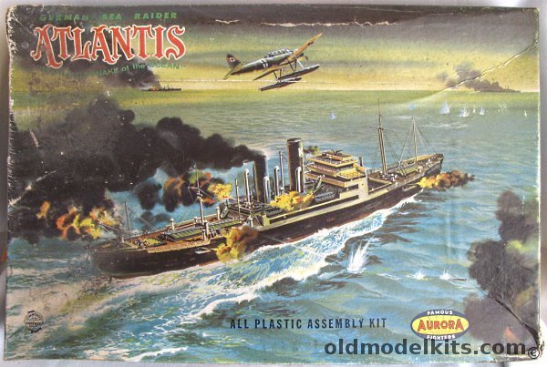 Aurora 1/456 German Sea Raider Atlantis 'The Rattlesnake of the Ocean', 710-249 plastic model kit